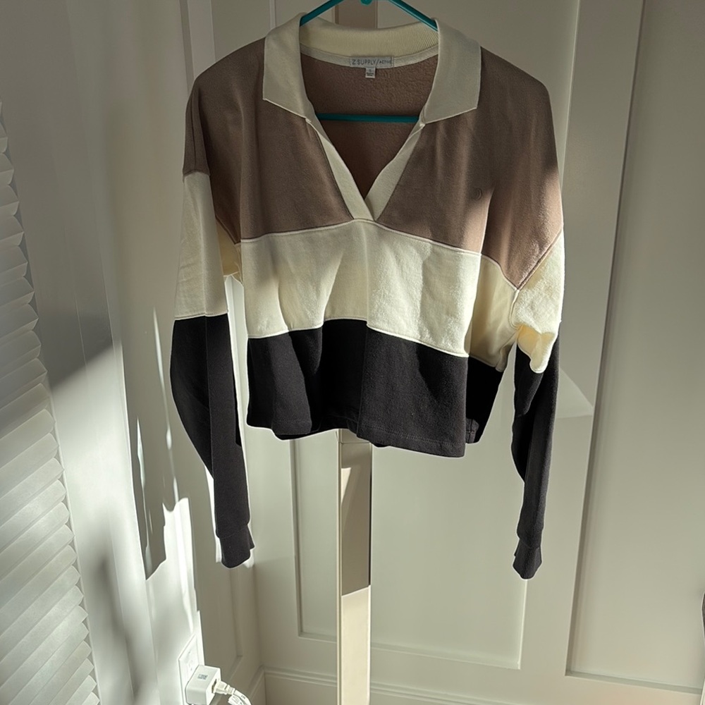 Colorblock Collared Sweater